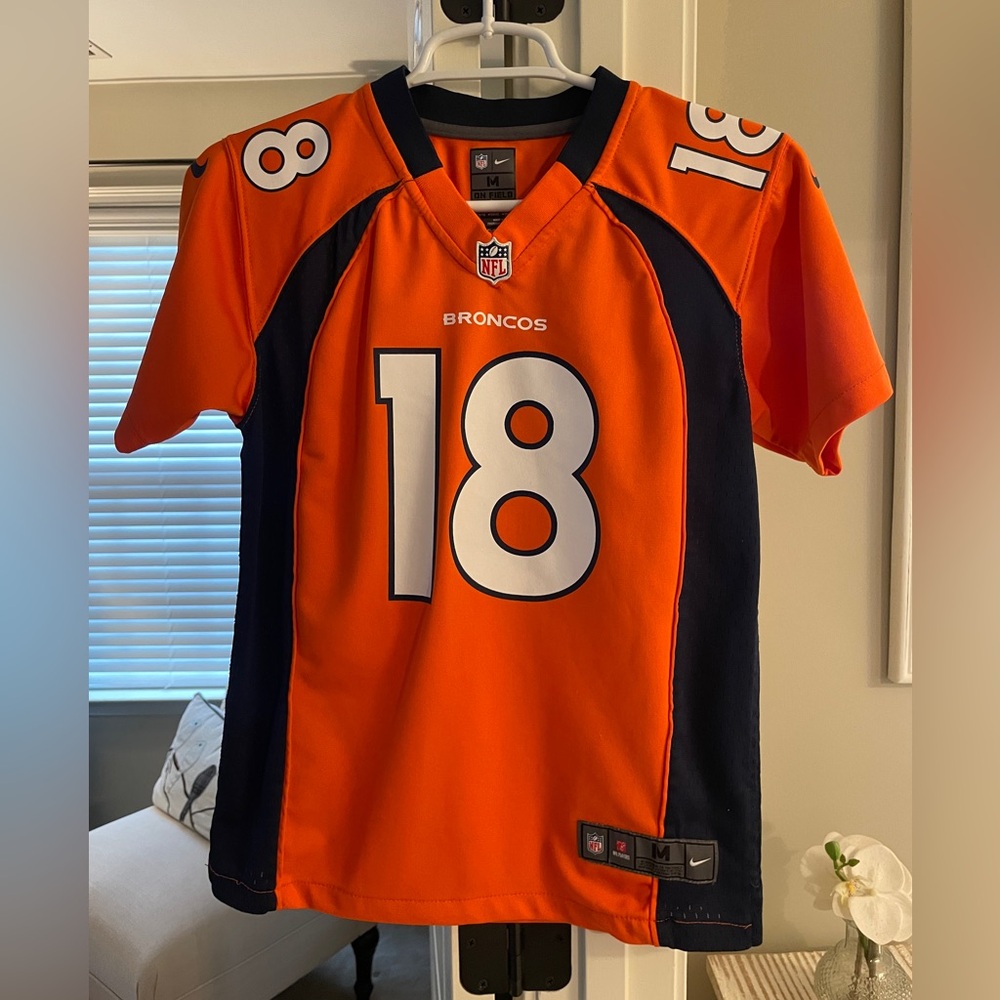 Denver Broncos #18 Peyton Manning Youth NFL Jersey - Youth Medium